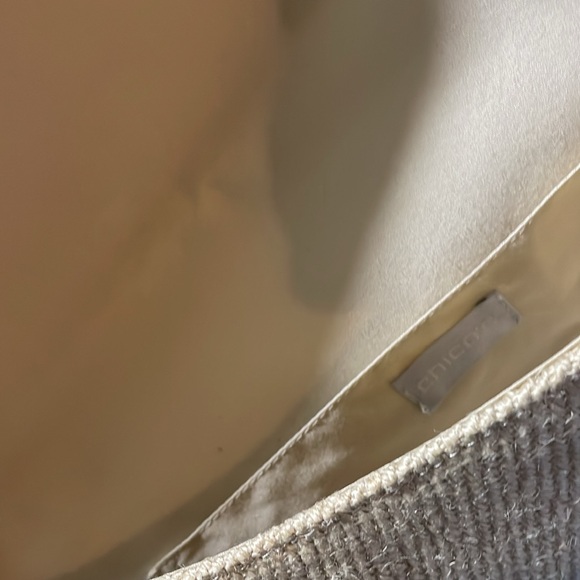 CHICO’S. Summer Straw clutch/ shoulder bag w coordinated adjustable sun visor. - Picture 5 of 10